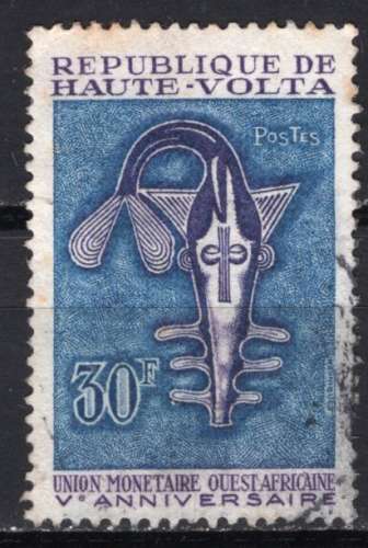 HAUTE VOLTA 1967 UNION MONETAIRE OUEST AFRICAINE OBLITERE