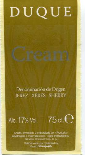 Espagne - Duque - Cream - Sanchez Romate á Jerez