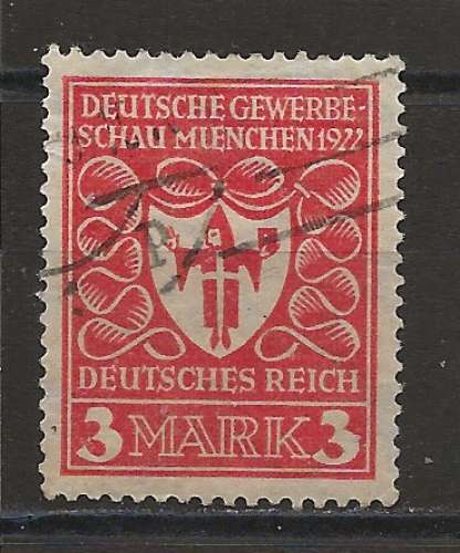 ALLEMAGNE  EMPIRE  ANNEE 1922 Y.T N°216 OBLI