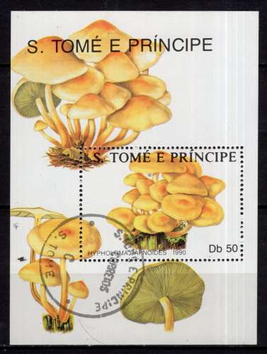 ST THOMAS ET PRINCE 1990 LES CHAMPIGNONS  BF OBLITERE