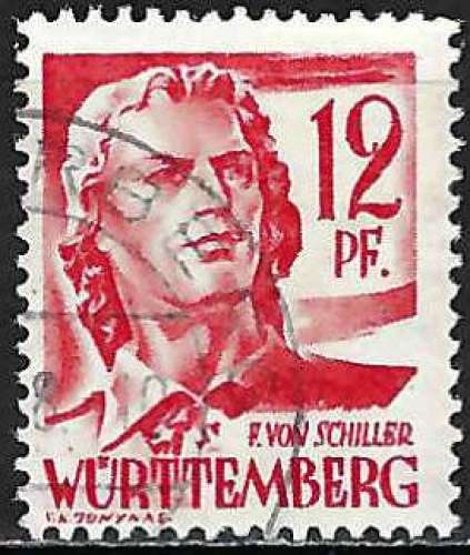 Allemagne - Wurtemberg - 1948 - Y & T n° 17 - O.