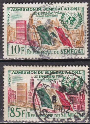 SENEGAL N° 210 et 212 de 1962 oblitérés 