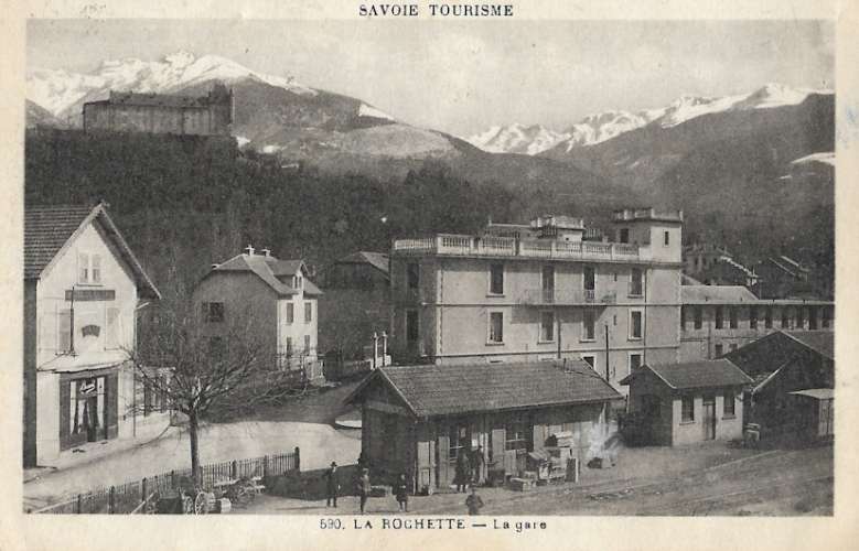 73 - La Rochette - La Gare - CPSM écrite