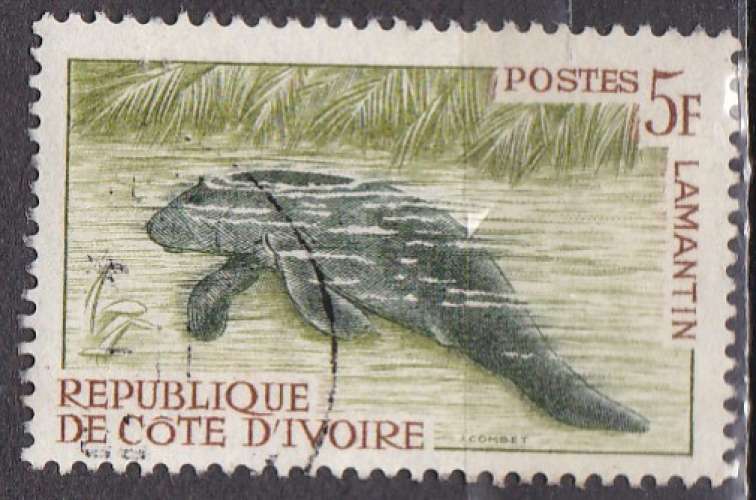 COTE D'IVOIRE  N° 214A de 1963 oblitéré 