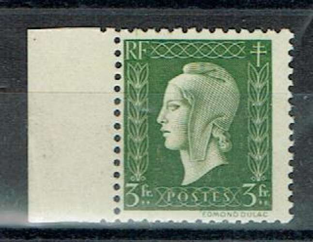 FRANCE1945 -YT 694 MNH BORD DE FEUILLE.