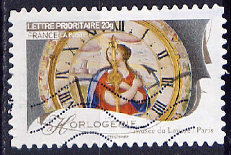 Timbre AA oblitéré n° 254(Yvert) France 2009 - Horlogerie