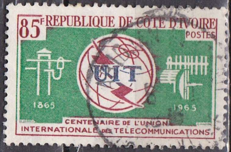 COTE D'IVOIRE  N° 235 de 1965 oblitéré 