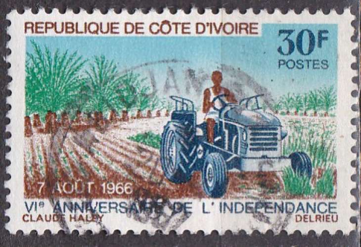 COTE D'IVOIRE  N° 253 de 1966 oblitéré