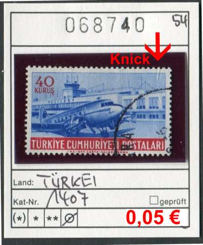 Turquie 1954 - Michel 1407 - oo oblit. - 