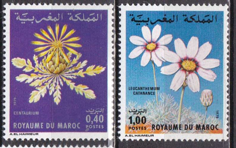 MAROC N° 837/8 de 1979 neufs** en série complète