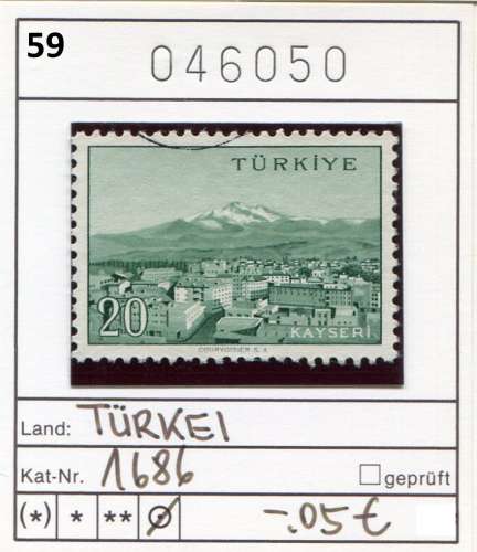 Turquie 1959 - Michel 1686 - oo oblit. - 