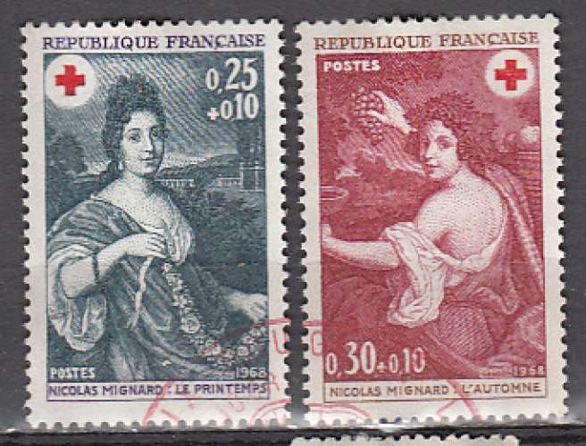 France 1968  Y&T  1580/81  oblitérés