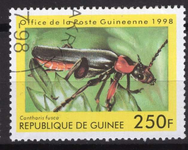 GUINEE 1998  LES INSECTES OBLITERE