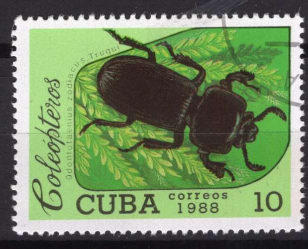 CUBA 1988  LES INSECTES OBLITERE