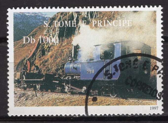 ST THOMAS ET PRINCE 1997  LOCOMOTIVE A VAPEUR   OBLITERE