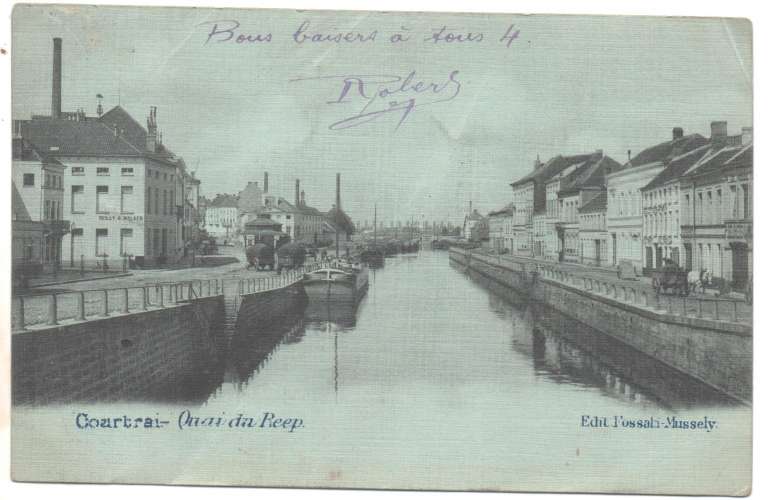 cpa Belgique Courtrai Quai du Reep