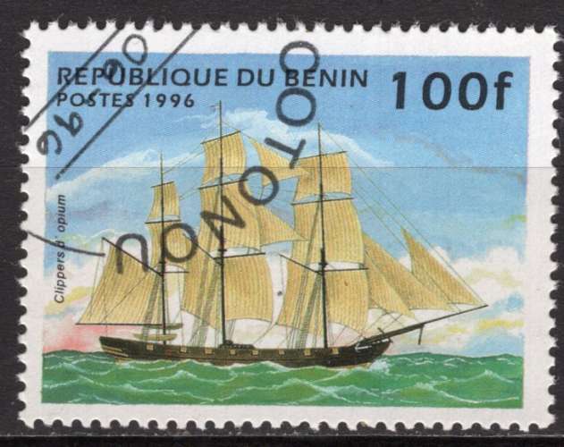 BENIN 1996   VOILIER LE CLIPPER OPIUM  OBLITERE