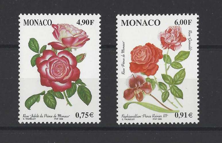 MONACO   Y/T   n° 2194/2195   neuf **   1999