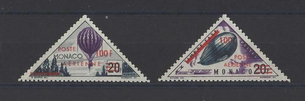 MONACO   Y/T   PA n° 61/62    neuf **   1956