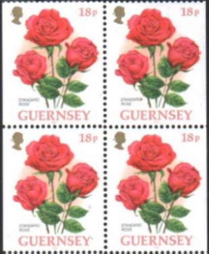 Roses rouges, bloc de 4 de carnet (1997) - YT 0737a **