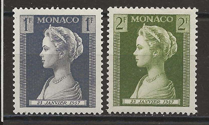 MONACO   ANNEE 1957 Y.T N°478-479 NEUF** 