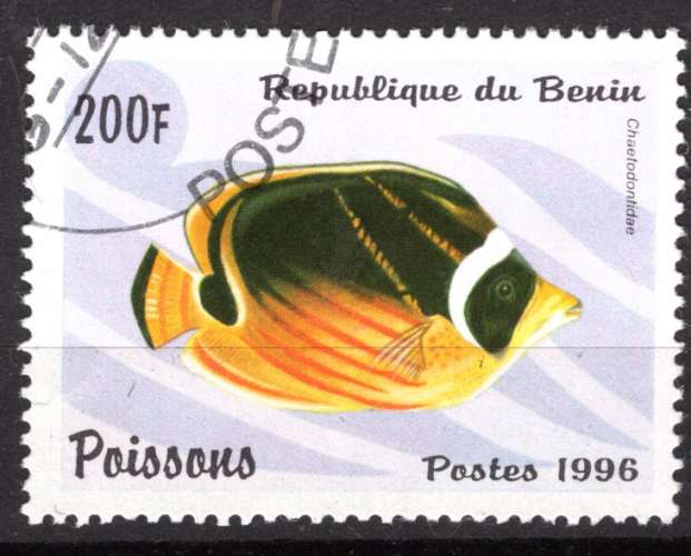 BENIN 1996 LES POISSONS EXOTIQUES OBLITERE