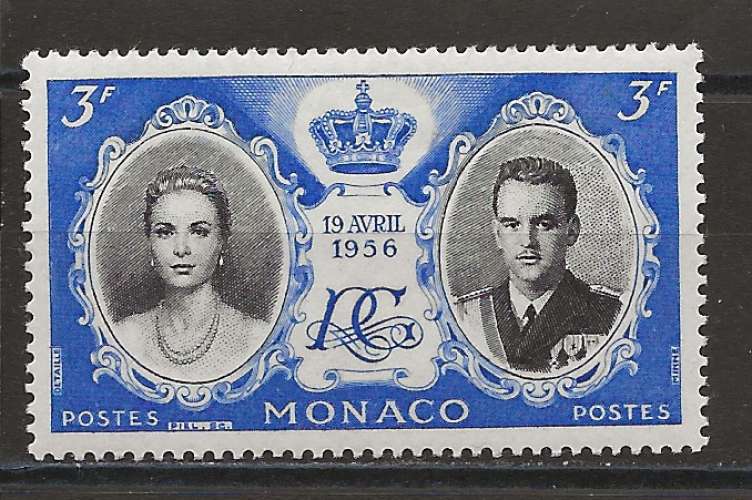 MONACO   ANNEE 1956 Y.T N°475 NEUF* 