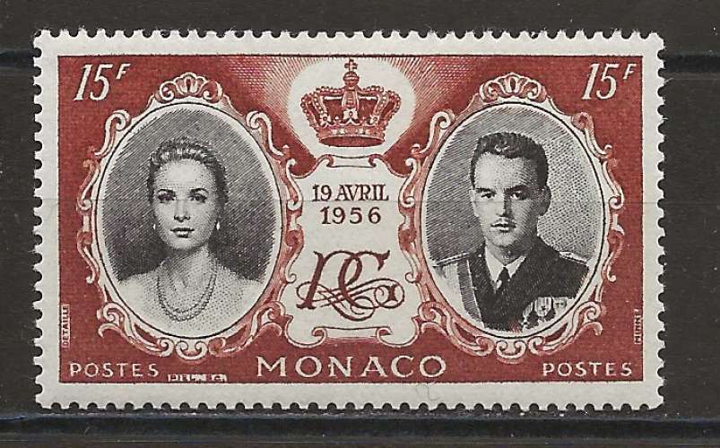 MONACO   ANNEE 1956 Y.T N°477 NEUF* 