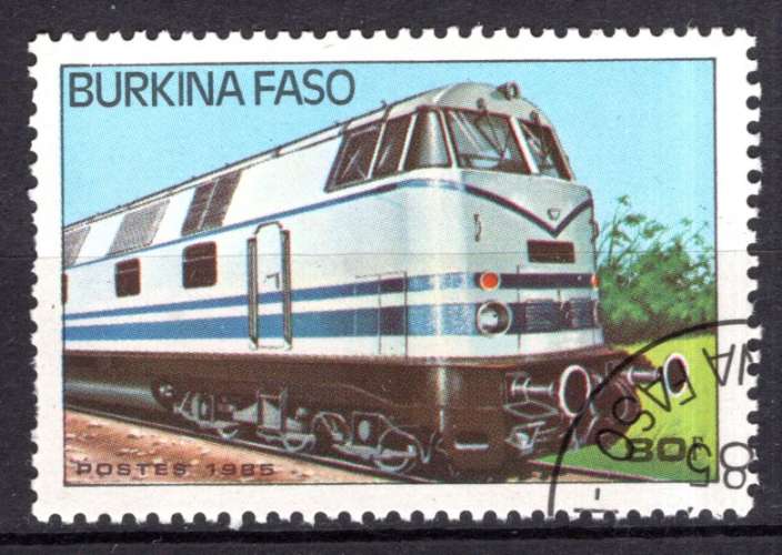 BURKINA FASO 1985 LOCOMOTIVE DIESEL OBLITERE