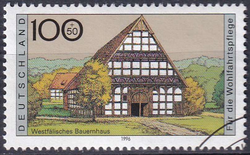 ALLEMAGNE - 1996 - Ferme  - Yvert 1718 Oblitéré