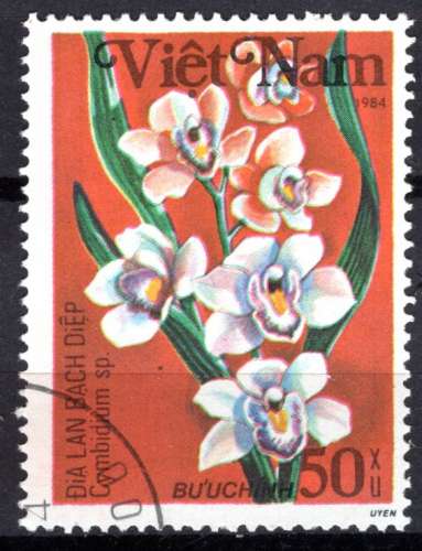 VIET NAM 1984 FLEURS LES ORCHIDEES OBLITERE