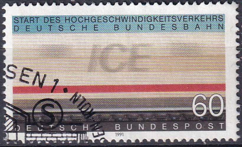 ALLEMAGNE - 1991 - ICE - Yvert 1362 Oblitéré