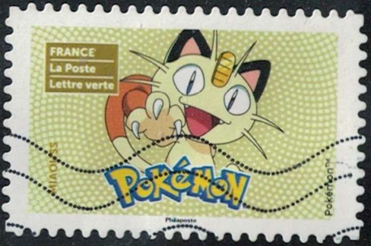 France 2024 Oblitéré Used Pokémon Miaouss Y&T 2438