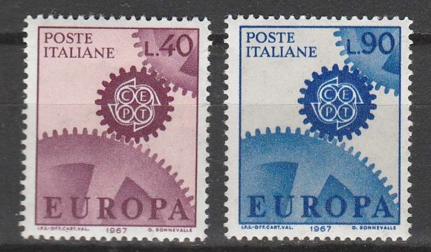 Italie 1967   Europa CEPT  YT 968 et 969 neufs**