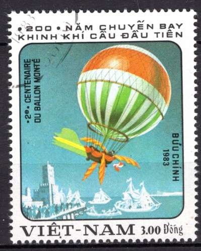 VIET NAM 1983 ANNIVERSAIRE DU 1ER VOL EN BALLON OBLITERE