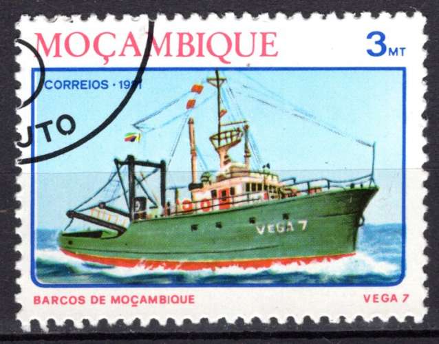 MOZAMBIQUE 1981  BATEAUX  LE VEGA 7  OBLITERE