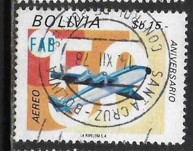 Bolivie - Y&T n°  318 PA - Oblitéré / Used - 1974