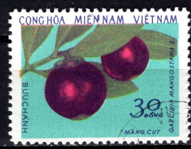 VIET NAM 1976  LES FRUITS LE GARCINIA OBLITERE