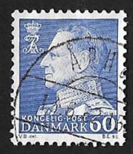 Danemark 1961 - Y&T 403 (oblitéré) - Le roi Frédéric IX.