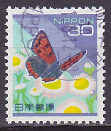 Timbre oblitéré n° 2390(Yvert) Japon 1997 - Papillon