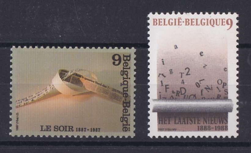 BELGIQUE   Y/T   n° 2271/2272    neuf **    1987