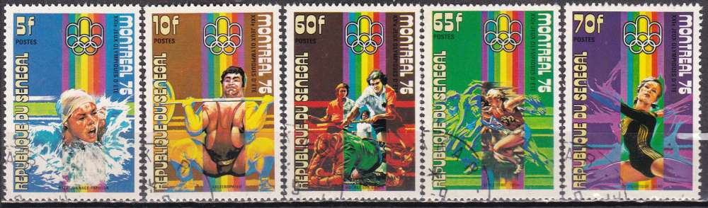 SENEGAL N° 439/43 de 1976 oblitérés en série complète