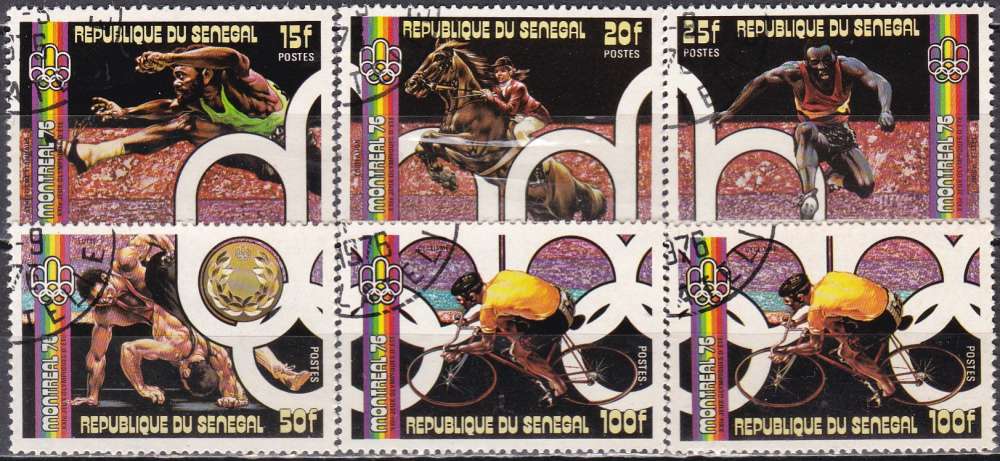 SENEGAL N° 444/8 de 1976 oblitérés en série complète