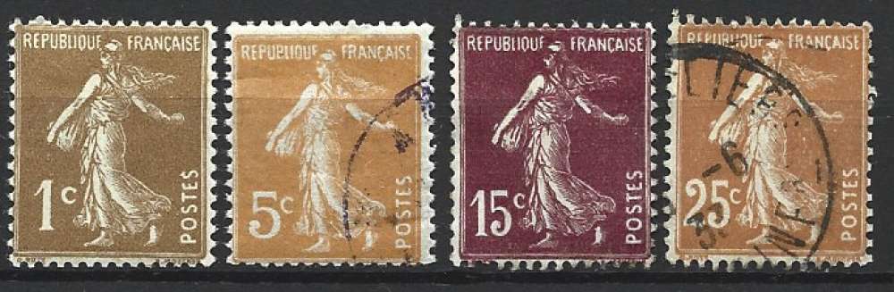 France  - Y & T : 158, 189, 235, 277A - Semeuses 