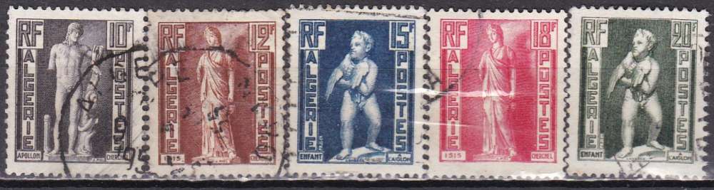 ALGERIE N° 288/292 de 1952 oblitérés