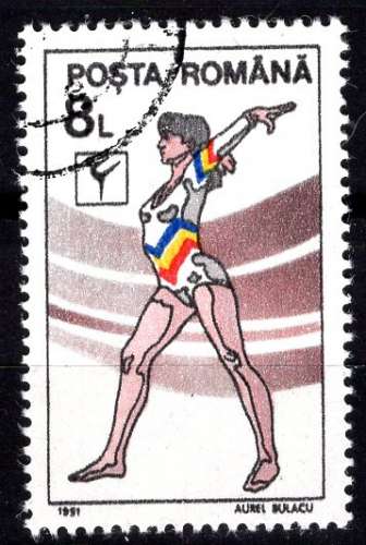 ROUMANIE 1991 SPORT GYMNASTIQUE MASCULINE ET FEMININE   OBLITERE