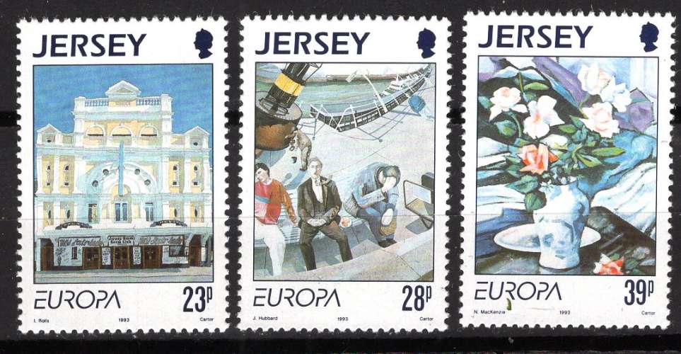 JERSEY 1993 SERIE EUROPA ART COMTEMPORAIN  NEUF**