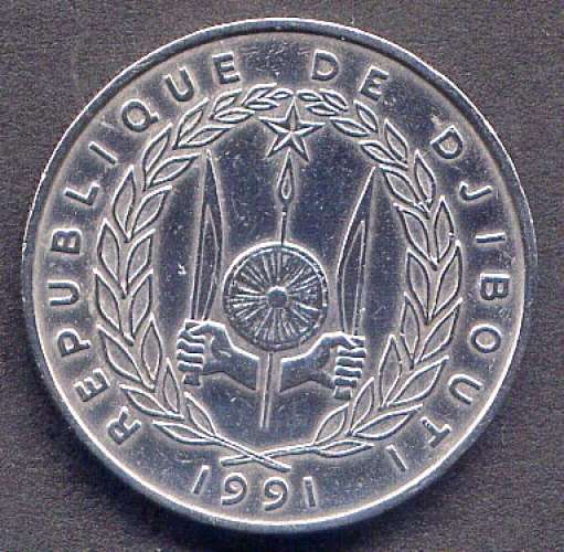 Pièce 100 Francs Djibouti 1991