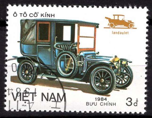 VIET NAM 1985 VOITURE ANCIENNE LANDAULET OBLITERE