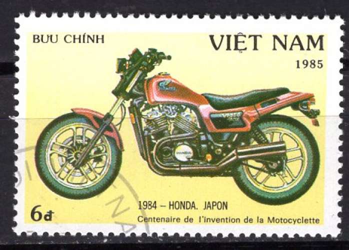 VIET NAM 1985 MOTO LA HONDA  OBLITERE 